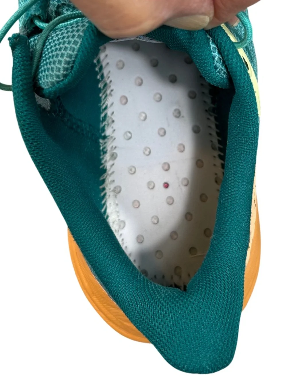 Hoka Speedgoat 5 Teal Mesh Trail Running Sneaker Shoes Size Youth 4.5 MD